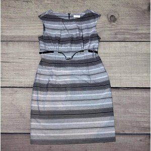 Calvin Klein black and grey sheath dress